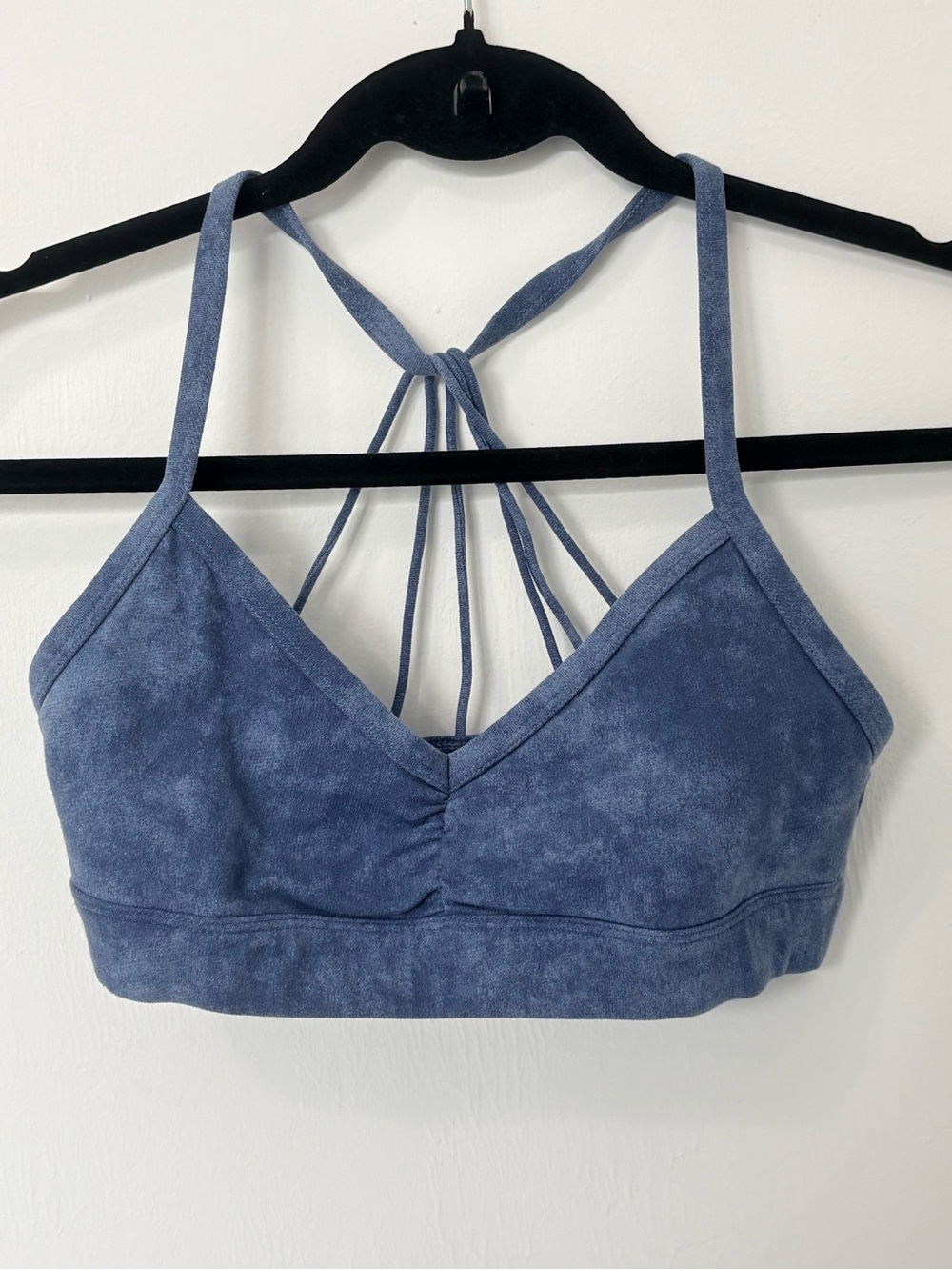 Alo Yoga Sunny Strappy Bra Light Support Sz XS Indigo Acid EUC - Picture 2 of 7